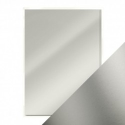 Дизайнерский картон (250 г) - серебристый, матовый (А4)