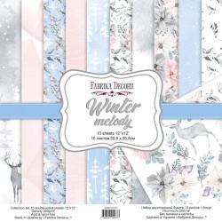 Набор бумаги 30x30 см - Winter melody - Фабрика Декору
