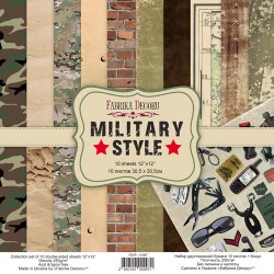 Набор бумаги 30х30 см - Military style - Фабрика Декору
