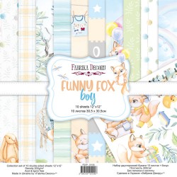 Набор скрапбумаги 30x30 см - Funny fox boy - ФабрикаДекору